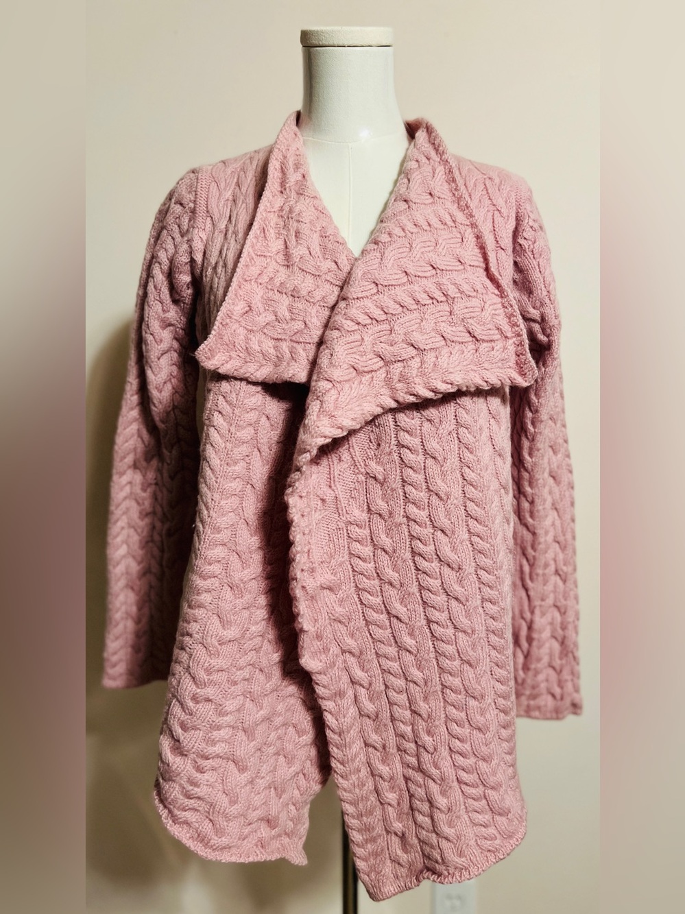 IrelandsEye Wool Cable Knit Cardigan